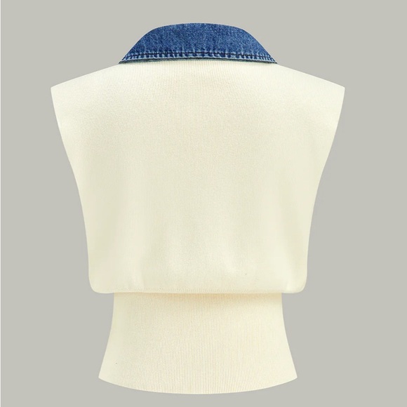 Commense Cream Knit Top (S). NWT - Picture 2 of 6